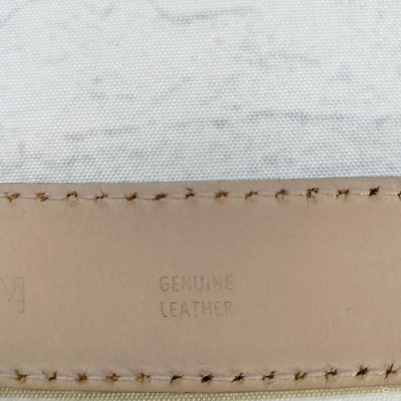 Talbots Brown Leather Belt Women's Sz Medium Genuine Leather Silver Buckle - Picture 12 of 13